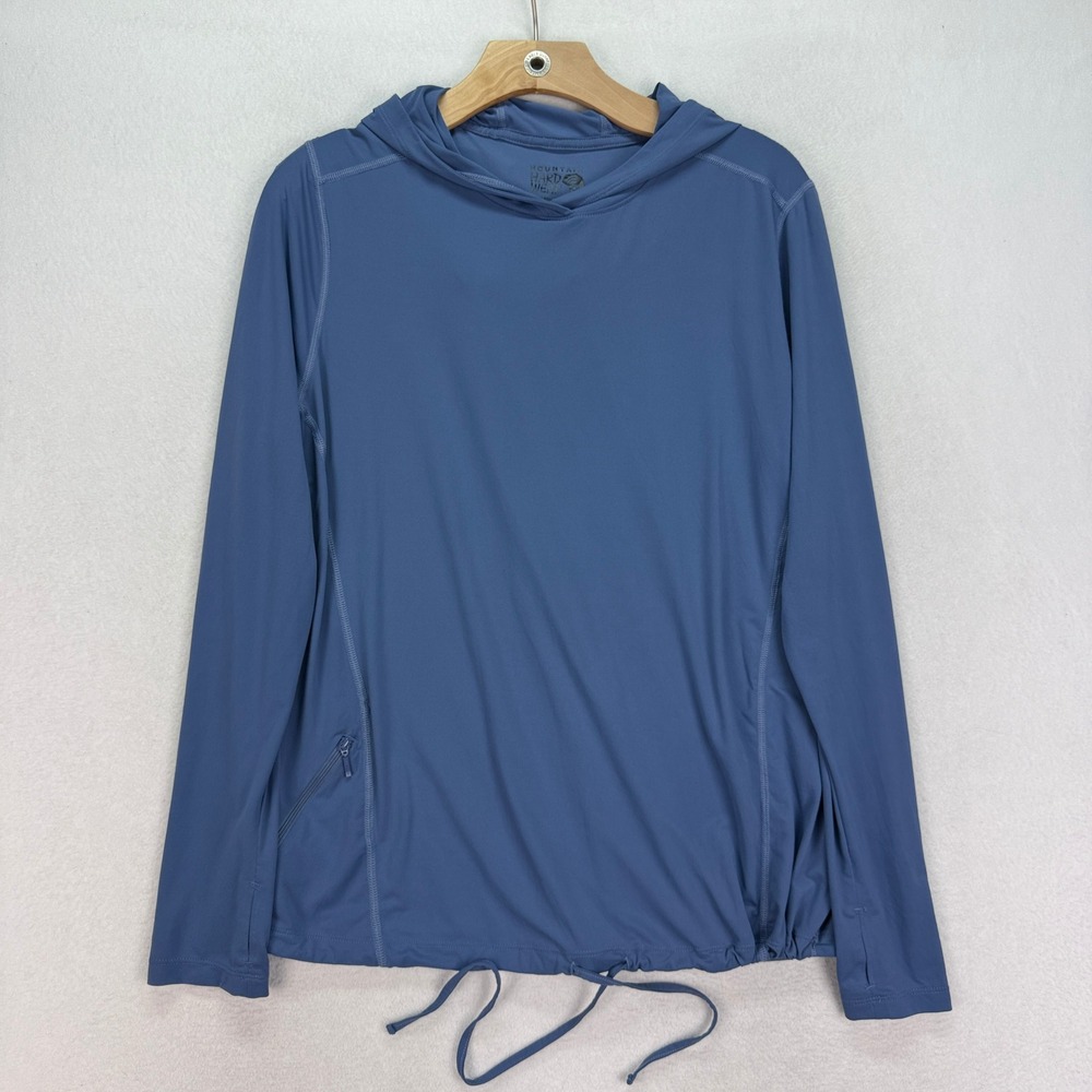 Mountain Hardwear Crater Lake Hoodie UPF Pullover Activewear Top Blue Women's L
